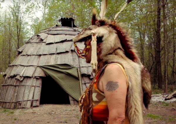 Indián z kmene Lenapů, potomků misie JB